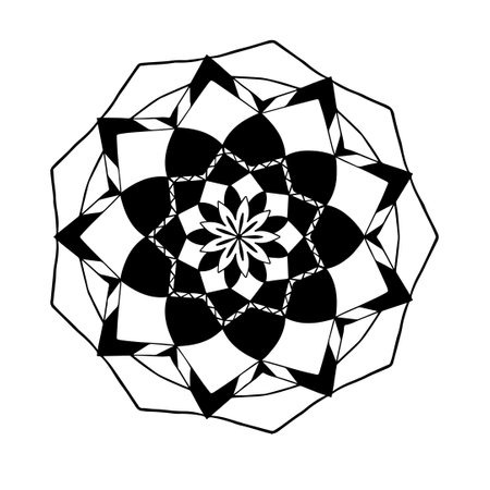 Geometric circle element for design. Mandala. Vector illustration.のイラスト素材