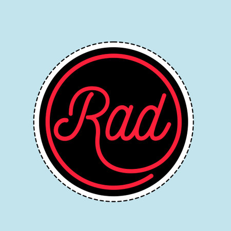 RAD  design over blue background, vector illustration eps10のイラスト素材