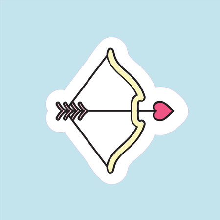 cupid icon design, vector illustration eps10 graphic flat styleのイラスト素材