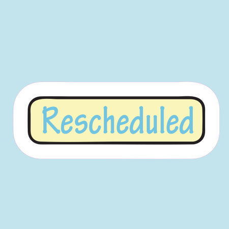 Reschedule button on blue background. Vector illustration for your designのイラスト素材