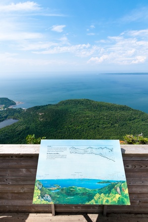 View from a sightseeing plateform at the top of a mountainの写真素材