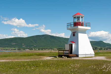 Small lighthouse from the city of Carleton-Sur-Merの写真素材