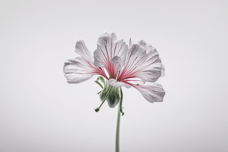 Pink hibiscus flower isolated on white background close up.の素材