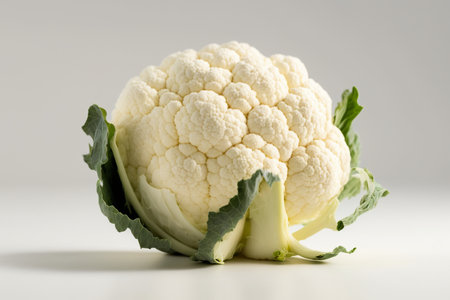 Cauliflower on a white background. Vegetarian food. Healthy food.の素材