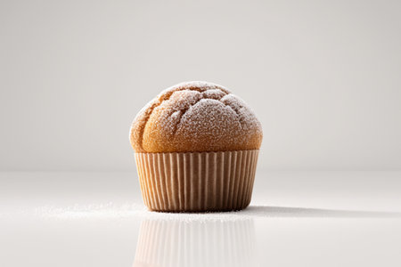 Muffin on a white background with copy space for your textの素材