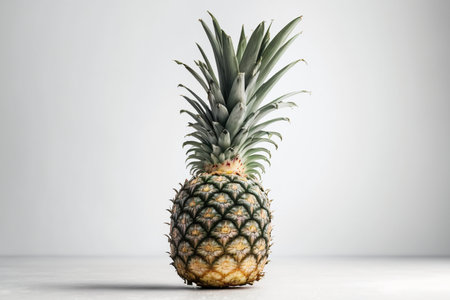 Pineapple on a white background. Minimalistic still lifeの素材