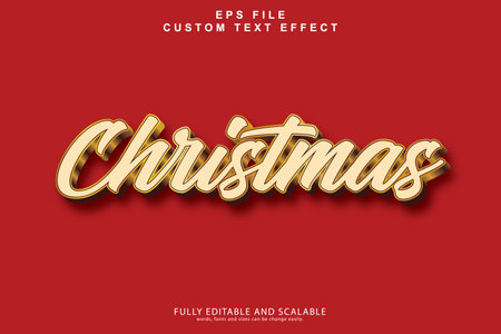 Christmas 3d editable premium text effectのイラスト素材