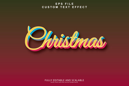 Christmas 3d editable premium eps text effectのイラスト素材
