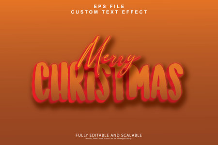 Christmas 3d editable premium text effectのイラスト素材