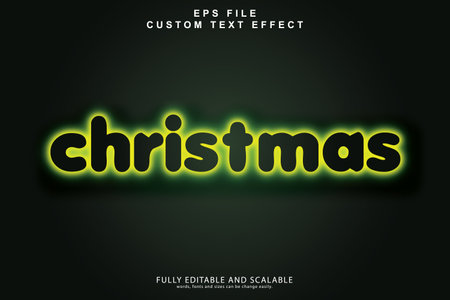 Christmas 3d editable premium text effectのイラスト素材