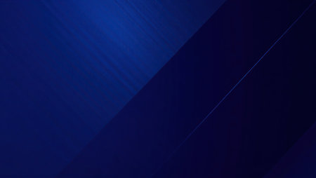 A digital abstract background featuring a gradient of deep blues with sharp, geometric lines and subtle pixelation.の素材