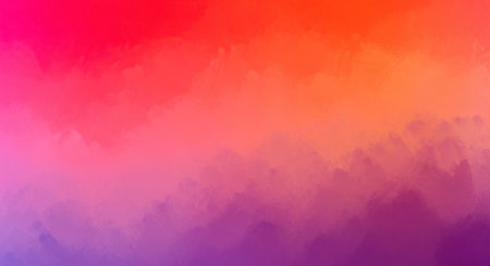 A visually striking abstract background featuring a smooth gradient transition from vibrant pink and orange at the top to deep purple at the bottom, rendered in a pixelated mosaic style.の素材