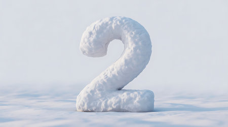 Snow font. Letter S. Snow font. 3D render illustrationの素材