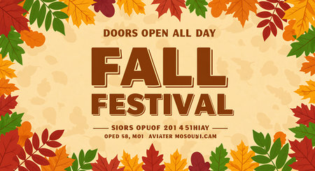 Fall sale banner with autumn leaves. Vector illustration for your design.の素材