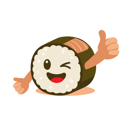 Sushi icon vector isolated on white background for your web and mobile app designのイラスト素材