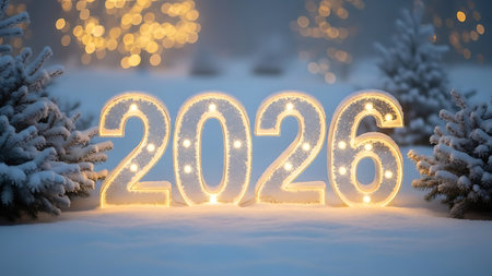 Happy New Year 2016. Festive background with bokeh lights. 3d renderingの素材