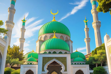 Suleymaniye Mosque in Abu Dhabi, United Arab Emiratesの素材