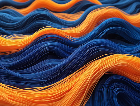 Abstract wavy background. 3d rendering, 3d illustration.の素材