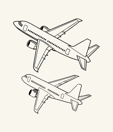Airplane icon. Airplane icon. Airplane icon. Vector illustrationのイラスト素材