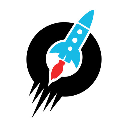 Rocket icon. Flat color design. Vector illustration. Eps 10.のイラスト素材