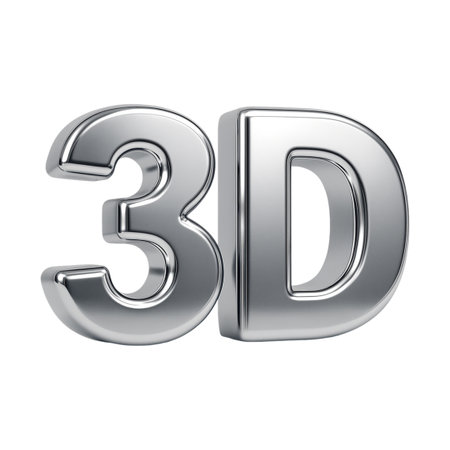 Metal number 3d on white background. Computer generated 3D photo rendering.の素材