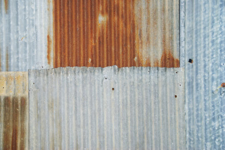 Rusty Corrugated Iron Sheet Texture Background