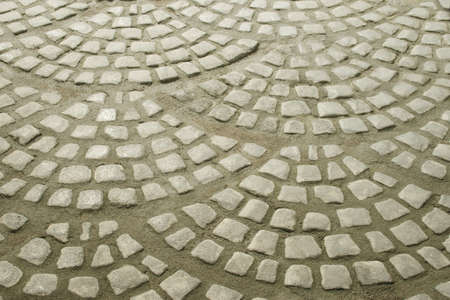 Cement Blocks in Fan Pattern as Backgroundの写真素材