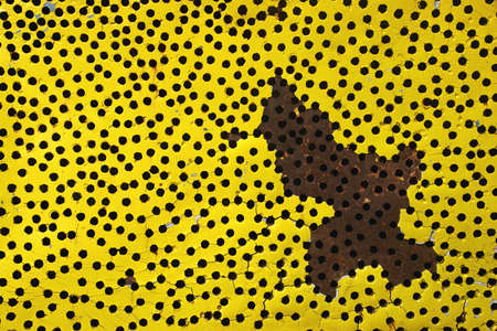 Yellow Rusitc Perforated Steel Sheet Texture