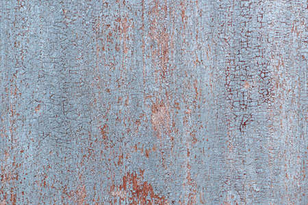 Cracked Blue Paint on Wooden Panel Texture Background