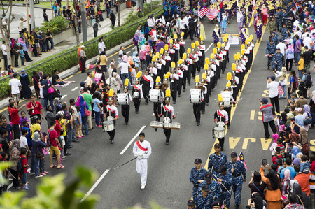 KUALA LUMPUR, MALAYSIA - AUGUST 31: Parade during celebration of Independence day 57th in Merdeka...
