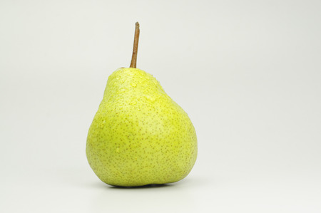Close up Pear fruit isolated on white backgroundの写真素材