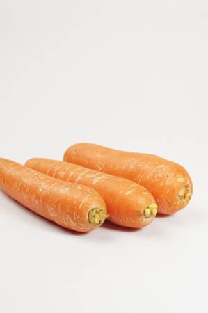 Close up Fresh of Carrot isolated on white backgroundの写真素材