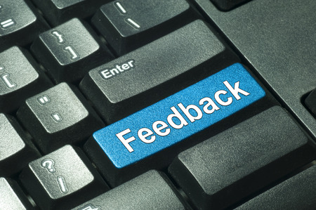 Feedback word on computer keyboard - IT Conceptの写真素材