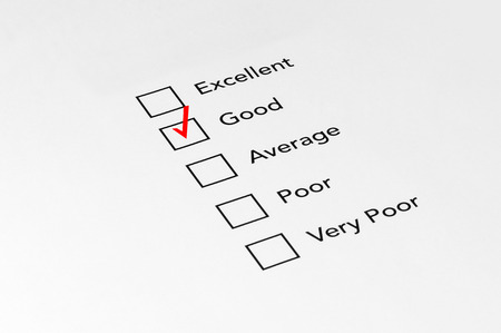 Good Mark on performance evaluation - Business Conceptの写真素材