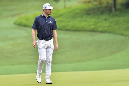 KUALA LUMPUR, MALAYSIA - October 11: Bronson Burgoon of USA pictured during 1st round of CIMB CLASSIC 2018 at TPC KUALA LUMPUR, KUALA LUMPUR, MALAYSIA on October 11, 2018. (Photo by Masuti)のeditorial素材