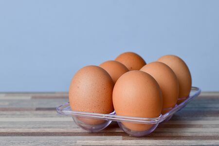 Cause up of Chicken Eggsの写真素材