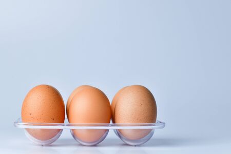 Cause up of Chicken Eggsの写真素材