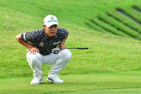 SHAH ALAM, MARCH 5 : Doyeob Mun of Korea, pictured during round 1 of the Bandar Malaysia Open 2020 at Kota Permai Golf & Country Club, Shah Alam, Selangor, Malaysia, on March 5, 2020.のeditorial素材