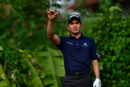 PETALING JAYA, NOV 26 : Denwit Boriboonsub of Thailand, pictured during final round of PKNS Selangor Masters '22 at Kelab Golf Seri Selangor. Petaling Jaya, Malaysia on November 26, 2022.のeditorial素材