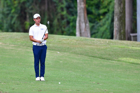 PETALING JAYA, NOV 26 : Amir Nazrin of Malaysia, pictured during final round of PKNS Selangor Masters '22 at Kelab Golf Seri Selangor. Petaling Jaya, Malaysia on November 26, 2022.のeditorial素材