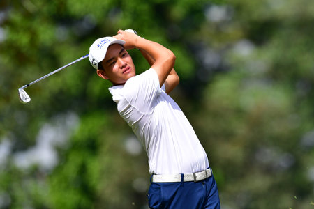PETALING JAYA, NOV 26 : Denwit Boriboonsub of Thailand, pictured during final round of PKNS Selangor Masters '22 at Kelab Golf Seri Selangor. Petaling Jaya, Malaysia on November 26, 2022.のeditorial素材