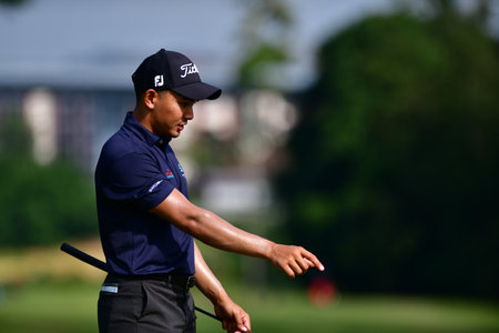 PETALING JAYA, NOV 26 : Amir Nazrin of Malaysia, pictured during final round of PKNS Selangor Masters '22 at Kelab Golf Seri Selangor. Petaling Jaya, Malaysia on November 26, 2022.のeditorial素材
