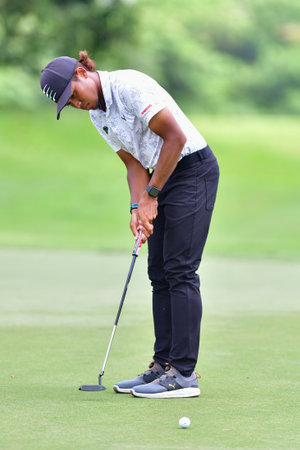 PETALING JAYA, NOV 26 : Kieran Vincent of Zimbabwe, pictured during final round of PKNS Selangor Masters '22 at Kelab Golf Seri Selangor. Petaling Jaya, Malaysia on November 26, 2022.のeditorial素材