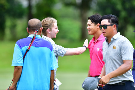 PETALING JAYA, NOV 26 : Kieran Vincent of Zimbabwe, pictured during final round of PKNS Selangor Masters '22 at Kelab Golf Seri Selangor. Petaling Jaya, Malaysia on November 26, 2022.のeditorial素材