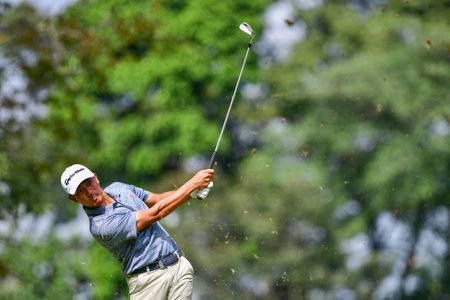 PETALING JAYA, NOV 26 : Puwit Anupansuebsai of Thailand, pictured during final round of PKNS Selangor Masters '22 at Kelab Golf Seri Selangor. Petaling Jaya, Malaysia on November 26, 2022.のeditorial素材