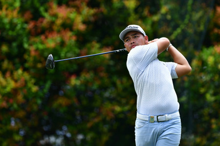 PETALING JAYA, NOV 24 : Galven Green of Malaysia, pictured during Round 2 of PKNS Selangor Masters '22 at Kelab Golf Seri Selangor. Petaling Jaya, Malaysia on November 24, 2022.のeditorial素材