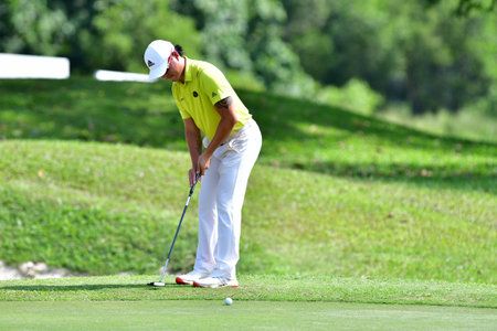 PETALING JAYA, NOV 24 : Galven Green of Malaysia, pictured during Round 2 of PKNS Selangor Masters '22 at Kelab Golf Seri Selangor. Petaling Jaya, Malaysia on November 24, 2022.のeditorial素材