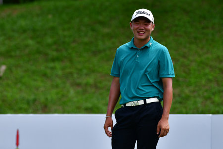 PETALING JAYA, NOV 24 : Amir Nazrin of Malaysia, pictured during Round 2 of PKNS Selangor Masters '22 at Kelab Golf Seri Selangor. Petaling Jaya, Malaysia on November 24, 2022.のeditorial素材