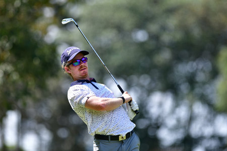 PETALING JAYA, NOV 24 : Kieran Vincent of Zimbabwe, pictured during Round 2 of PKNS Selangor Masters '22 at Kelab Golf Seri Selangor. Petaling Jaya, Malaysia on November 24, 2022.のeditorial素材