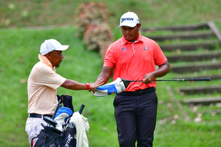 PETALING JAYA, NOV 24 : Amir Nazrin of Malaysia, pictured during Round 2 of PKNS Selangor Masters '22 at Kelab Golf Seri Selangor. Petaling Jaya, Malaysia on November 24, 2022.のeditorial素材
